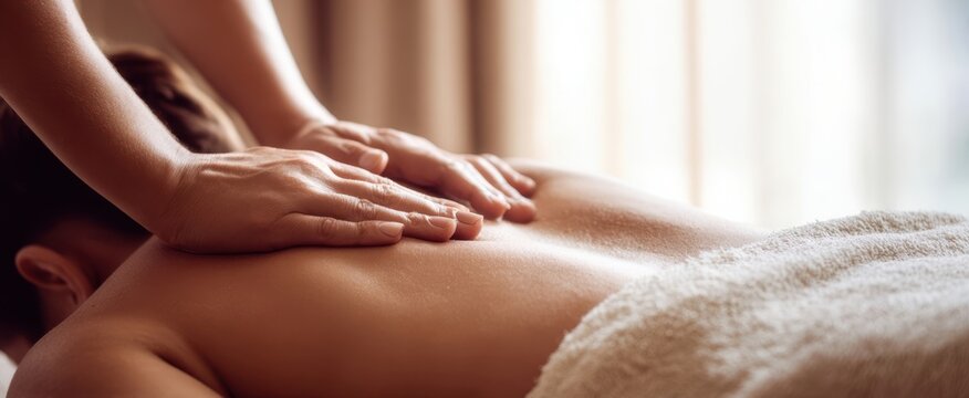 The soothing massage therapy enhances relaxation and promotes overall well-being.