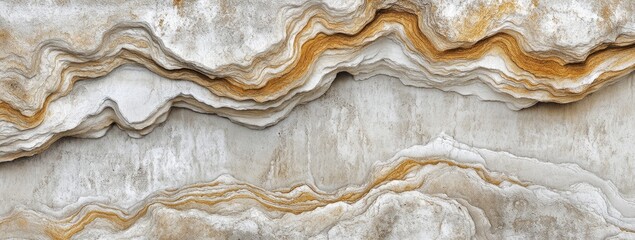 Abstract layered stone texture in light beige and off-white with subtle gold veins