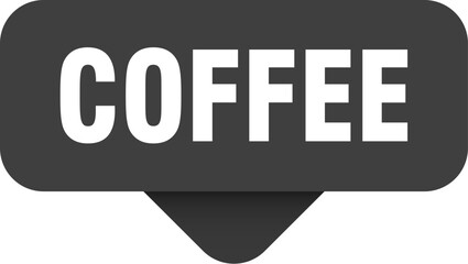 coffee sticker. coffee sign on transparent background