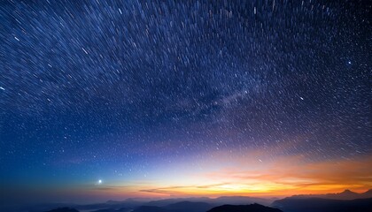 early sky with starry shiny stars in morning light for background