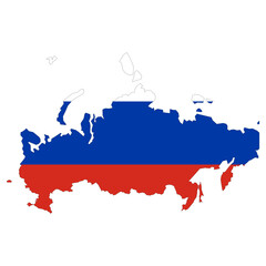 Obraz premium map of Russia flag