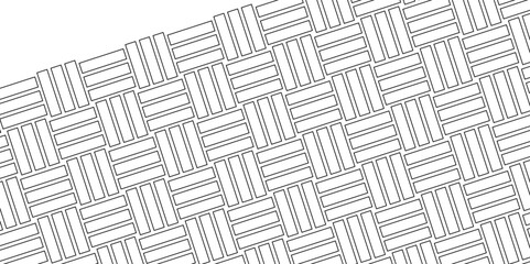 Weave Pattern Showing Repetition Useful as Background. Minimal line Seamless geometric pattern with shapes. Decoration and maze ornament square wall tile. colorful rattan weave texture background.