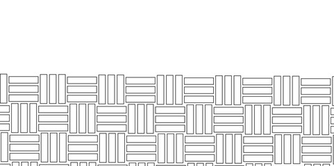 Weave Pattern Showing Repetition Useful as Background. Minimal line Seamless geometric pattern with shapes. Decoration and maze ornament square wall tile. colorful rattan weave texture background.