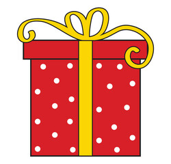 Gift Box Icon Set. A collection of simple cute colorful gift box icons with ribbon. Perfect for holiday designs, celebrations, and UI elements. High-quality vector illustration. Eps 10