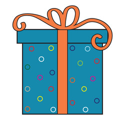 Gift Box Icon Set. A collection of simple cute colorful gift box icons with ribbon. Perfect for holiday designs, celebrations, and UI elements. High-quality vector illustration. Eps 10