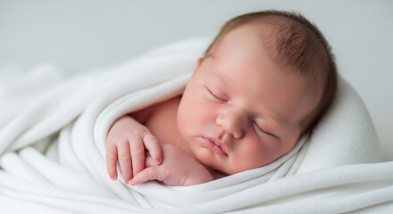 "Peaceful Sleeping Newborn – Real Baby Photo for Parenting and Nursery Themes"

