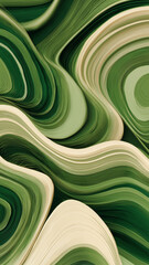 Abstract green and cream swirling pattern, perfect for backgrounds.