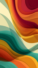Vibrant Abstract Painting of Swirling Colors