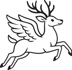 vector illustration of a deer