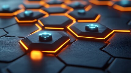 High-tech honeycomb pattern