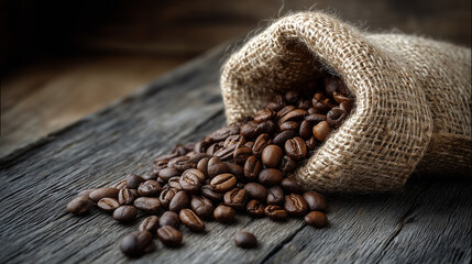 coffee beans in sack