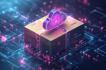 Secure Cloud Based Delivery System Digital Packages and Data Transfer Concept