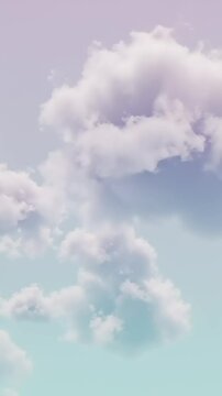 Pastel sky with clouds