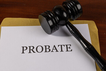  Probate Title on Legal Documents Set on Desk – Legal Concept