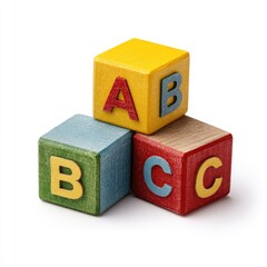 Colorful wooden ABC blocks