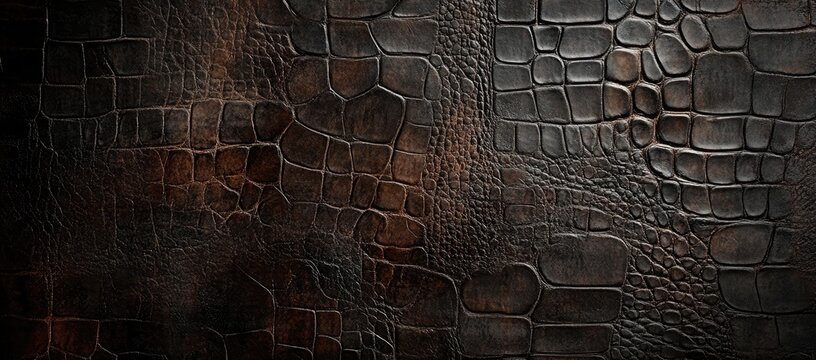 Dark, textured crocodile skin pattern