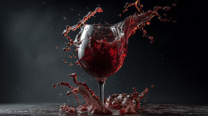 red wine splash