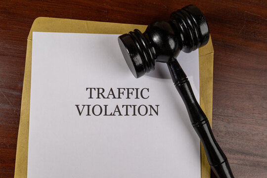  Traffic Violation Title on Legal Documents Set on Desk – Legal Concept