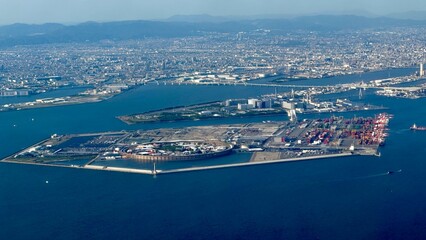 Bird’s-Eye View of Expo 2025 Site in Osaka – Futuristic Pavilions and Event Infrastructure