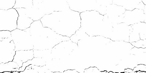 high contrast image showing a cracked white surface, creating a distressed and textured abstract pattern design element
