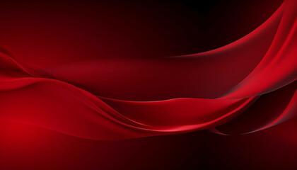 Fototapeta premium Abstract Red Waves Elegant Swirling Design, Dark Background, Smooth Curves, Luxury Texture, Crimson Hues, Deep Red Abstract Background