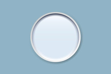 modern button in blue background. Vector illustrator. 