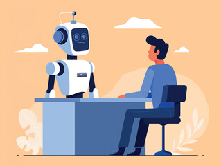 Human Resources Interview with AI Robot Future of Hiring