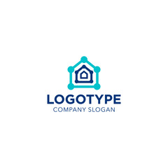 Original modern house logo in vector.