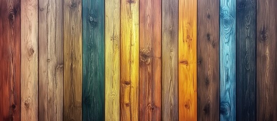 Fototapeta premium Colorful Wood Paneling