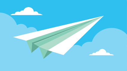 Paper Plane Flying in Sky
