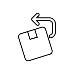 Return Goods Icon vector stock illustration