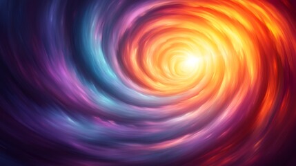 Abstract spiral vortex of vibrant colors