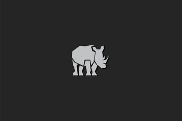 rhinos icon Logo Vector Illustration. Suitable for business company, modern company, sport logo, etc.