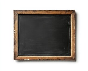 Vintage wooden-framed chalkboard, blank