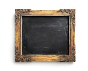 Antique wooden frame chalkboard, empty