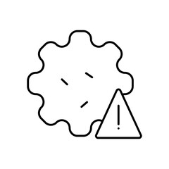 Coronavirus Protection Mask Line Icon