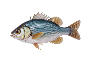Fresh Fish Isolated on Transparent Background.