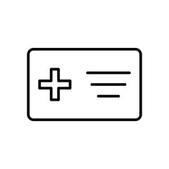 Medical Card Health ID Line Icon