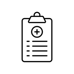 Medical Report Document Line Icon