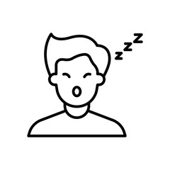 Sleeping Patient Rest Line Icon