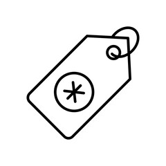 Medical Tag Label Line Icon