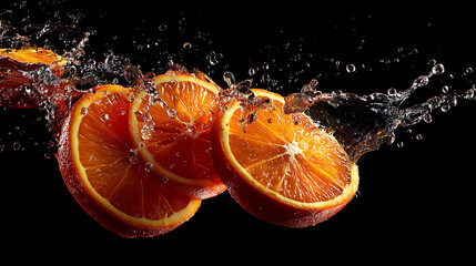 orange and water splash