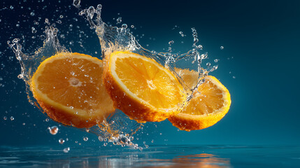 orange in water