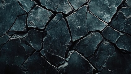 Fototapeta premium Dark, fractured stone surface