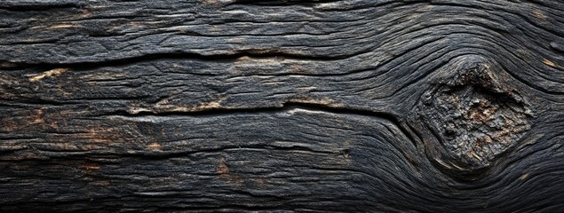 Dark, Textured Wood Plank