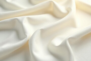 Luxurious creamy white sheer fabric, softly draped, showcasing subtle light diffusion , creamy, photography