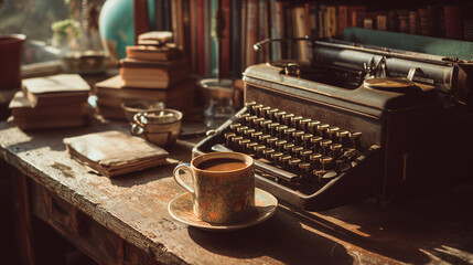 old typewriter with paper