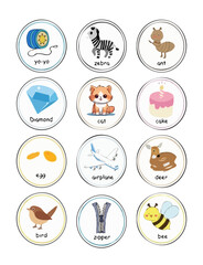 Alphabetical Picture Cards for Kids