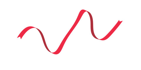 Set of pink flat ribbons isolated on white background. Ribbon banner vector illustration. Holiday lace.