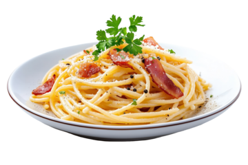 Delicious spaghetti carbonara recipe kitchen food photography bright close-up italian cuisine